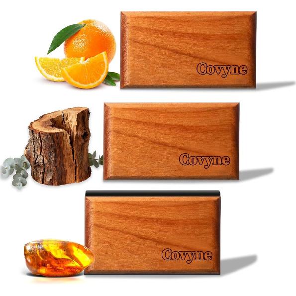 

Car Air Freshener - Wood Air Freshener, Car Odor Absorber & Purifier, All Natural Plant Essential Oils,Long Lasting Scent, Pack of 3 3 Count (Pack of 1)