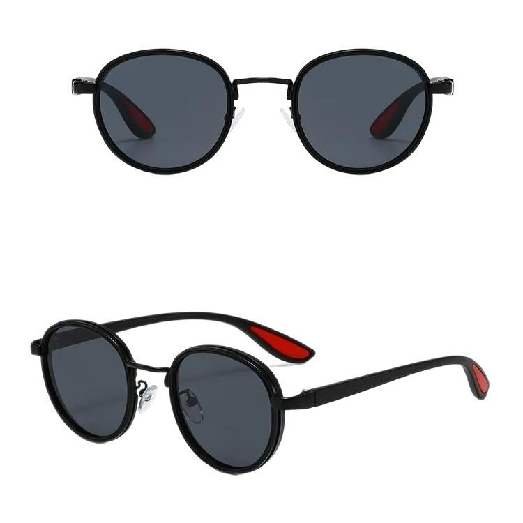 Vintage Designer Outdoor Sunglasses Men Round Fashion Metal Titanium High Quality Sun Glasses Man Uv Protection Glasses Woman