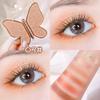 Schmetterlings-Lidschatten, 6 Farben, Lucky Koi Pearl Glitter, Glitzer, matte Erdfarbe, 6 Farben Make-up-Lidschatten-Palette