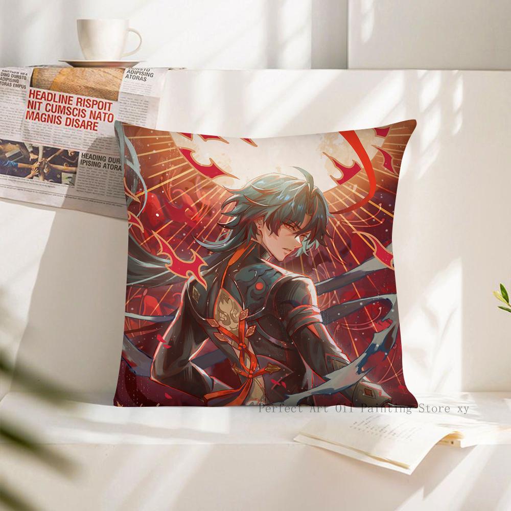 Anime Game Honkai Star Rail Blade Pillow Case Fashion Square Pillowcase Bedroom Sofa Room Ins Decoration Leisure Cushion Cover