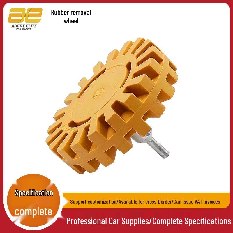 Pneumatic Deburring & Polishing Wheel - 3.5" & 4" Rubber Discs with Adhesive Sticker for Cars