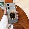 Чехол для Vivo V60 Lite с бантом, зеркалом для макияжа, роскошный, блестящий, градиентный, прозрачный, с покрытием, с блестками, тонкий, для девочек, задняя крышка для Vivo V60 Lite