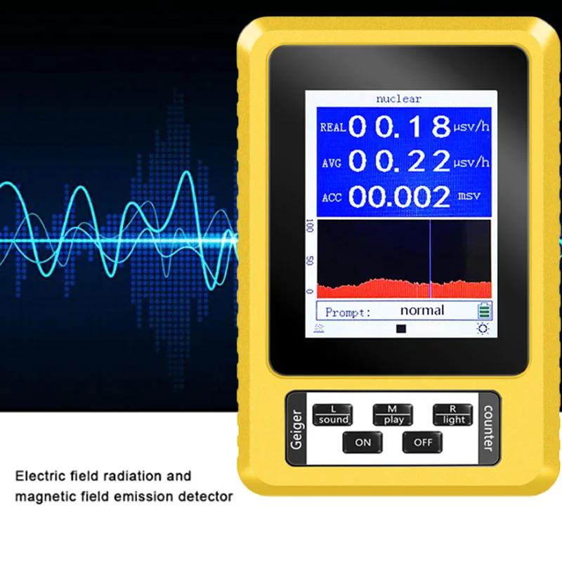 Handheld Portable Digital EMF Meter Electromagnetic Radiation Nuclear Radiation Detector Geiger Counter New XR-3 2-in-1