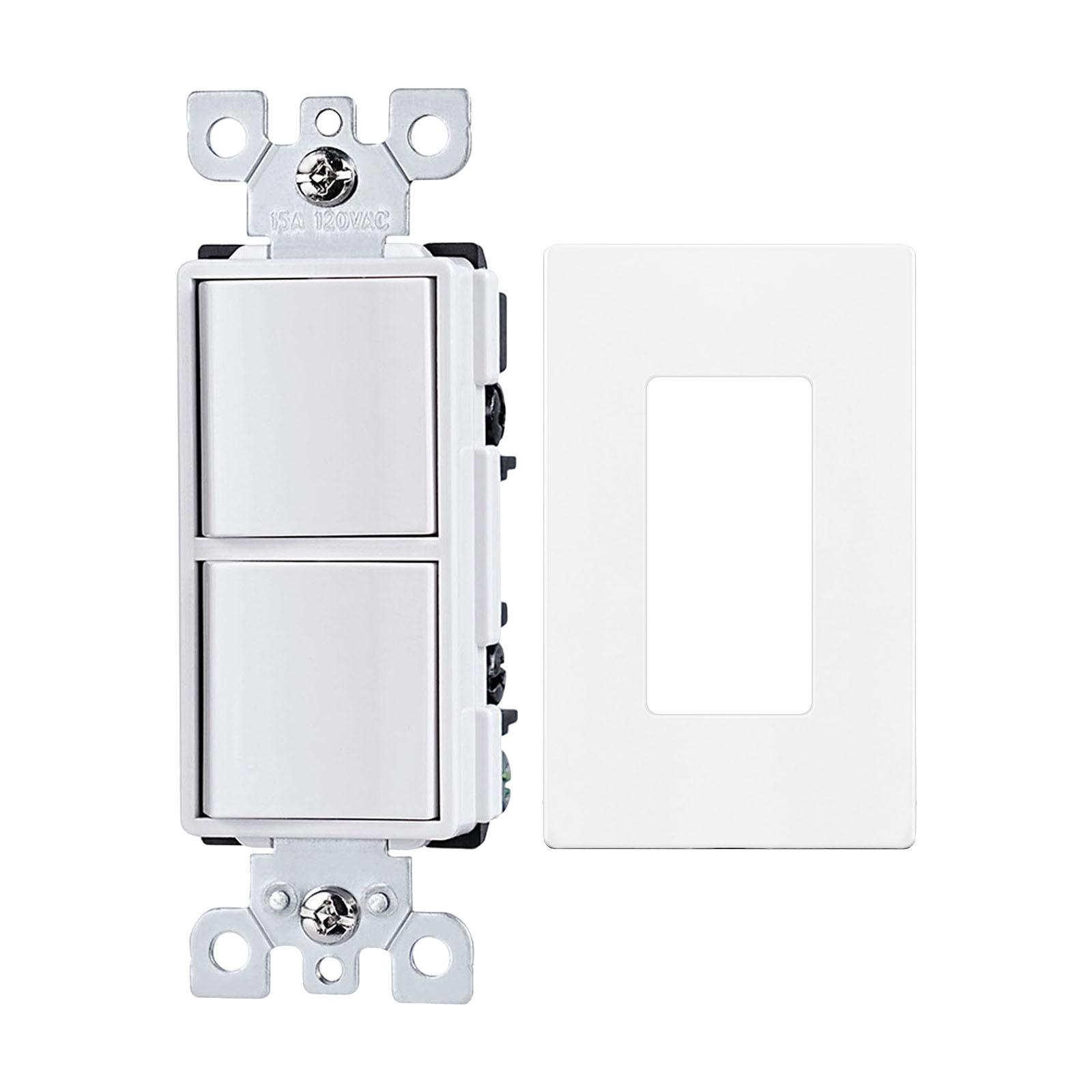 

Single Poles 2 Toggles Light Switches Durability Two Way Toggles Switches With Standard Electrical Boxes Quickly Setups 1