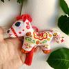 Creative Stuffed Animal Keyring Cute Cartoon Steed Doll Zodiac Pony Figurine  Home Decoration