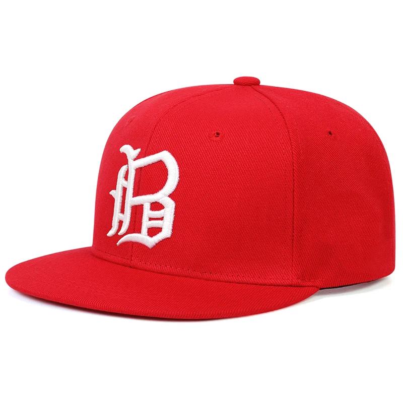 

Unisex B Letter Embroidery Hip-hop Hats Spring Autumn Outdoor Adjustable Casual Baseball Caps Sunscreen Hat Sports Cap красный