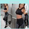 Figure-flattering Women's High Waist Leggings With Reflective Strip For Yoga And Fitness