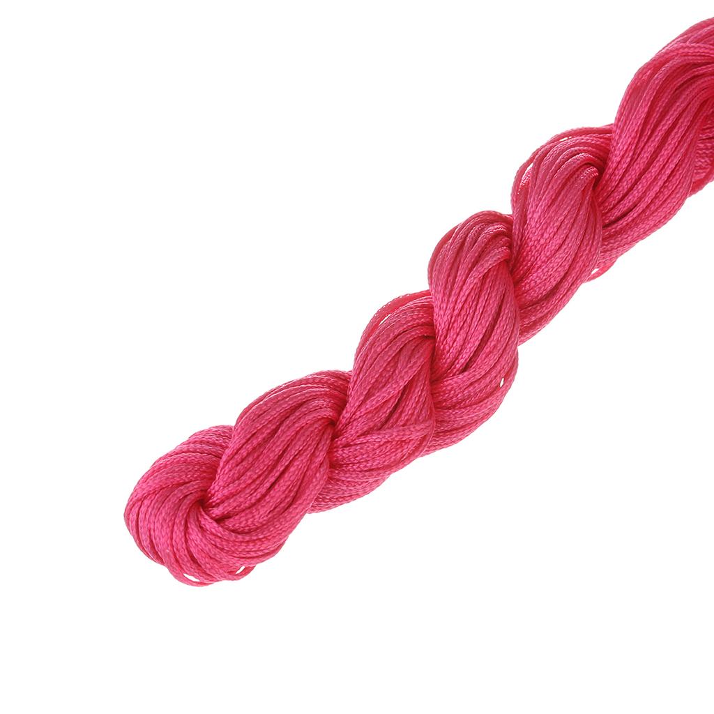 1/1.5mm Multicolor Nylon Cord Chinese Knot Thread Braided String for Jewelry Making Bracelet Tassels Beading Thread Supplies