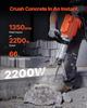 Demolition Jack Hammer Concrete Breaker 2200W Electric Hammer 6 Chisel Bits