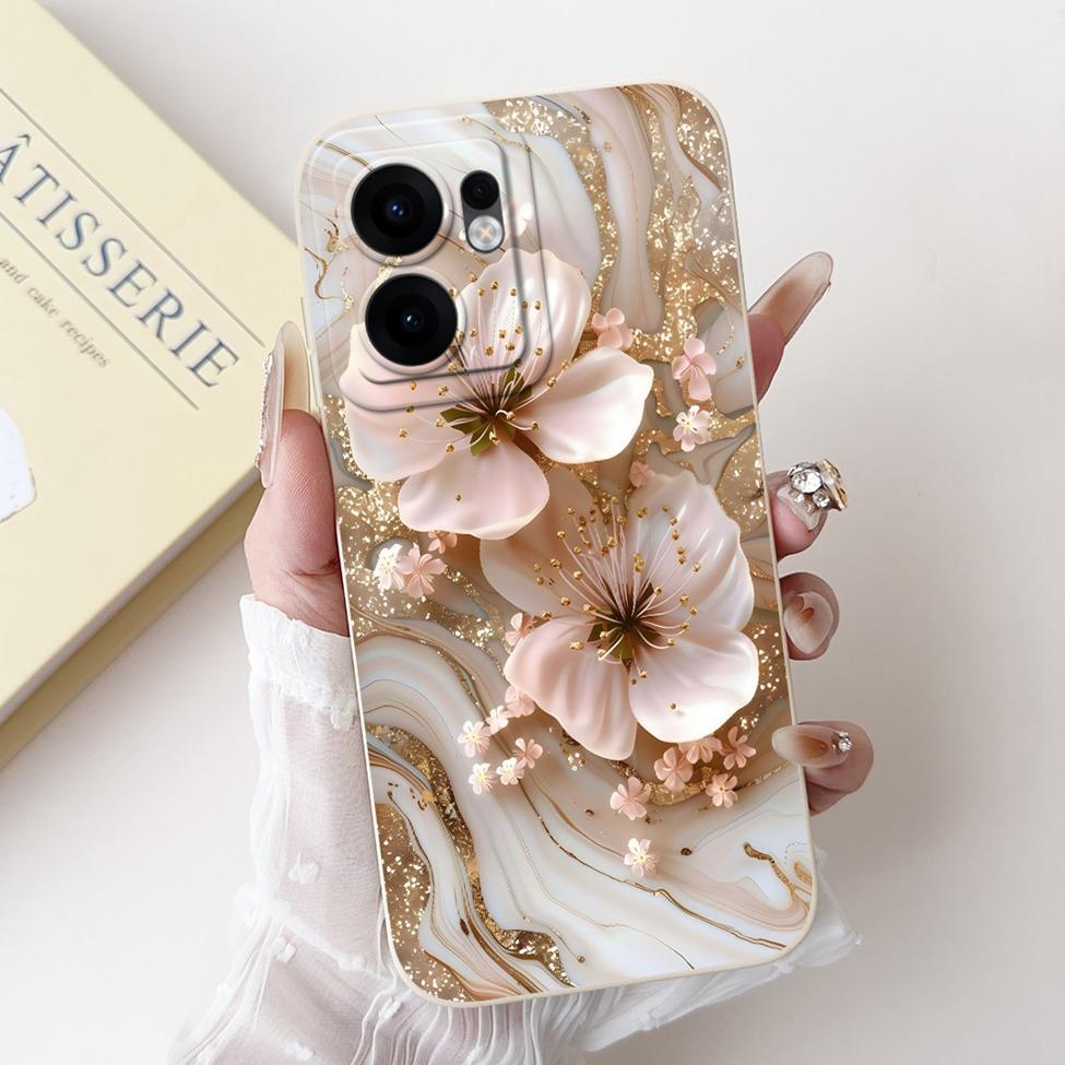 Für Oppo Reno 13F 4G CPH2701 5G CPH2699 Handyhülle Für Oppo Reno 13F Hülle Stoßfest Luxus Niedliche Katze Panda Mode Blumen Liebe