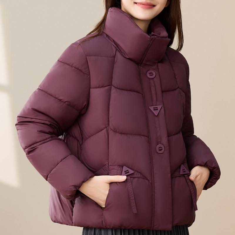 Dámské zimní parky Stojáček Volné Teplé kabáty Silné dámské bundy