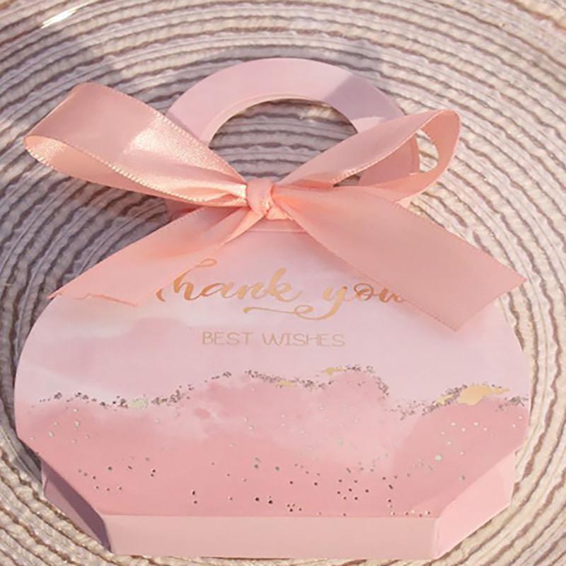 WTEMPO 10PCS Wedding & Party Supplies Creative Candy Boxes Chocolate/Cookie/Macaron Handheld Packaging Boxes Christmas New Year Gift Boxes