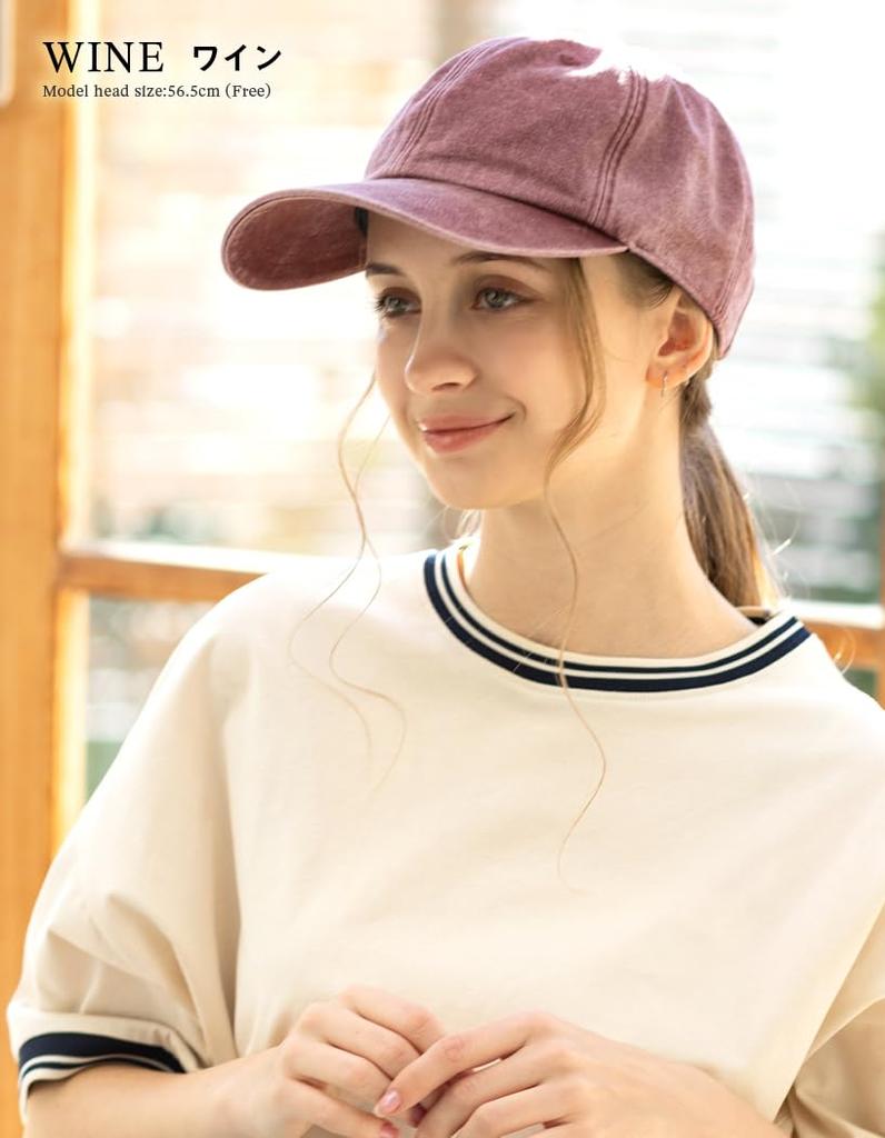 Large Deep Washed Classic Small Face Cool UV UV Size Vintage Style CAP Size [Loo&c] Hat, Size, Cap, Women's, Cap, 100% Cotton, Touch, Protection,