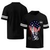 Men's Casual V Neck Short Sleeve Sports T Shirt Independence Day Printed Graphic Tee USA Lettering Athletic Top