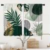 2pcs Nordic Modern Simple Green Palm Leaves Digital Printed Curtain Living Room Curtains Grommet Top Curtains Living Room Office