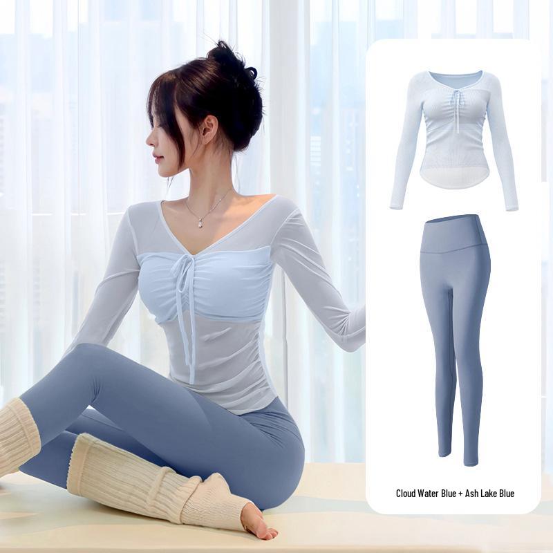 Elegant Women's Yoga Set: Outdoor-Pilates Ready, High-End Fitness Wear with Built-In Bra Pads