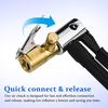 2 Stück Messing Reifenluft-Spannfutter Verriegelbares Pneumatik-Spannfutter mit Silikondichtung Schnellkupplung Reifenventilklemme für Auto-Luftpumpe Tragbarer Auslaufsicherer Adapter