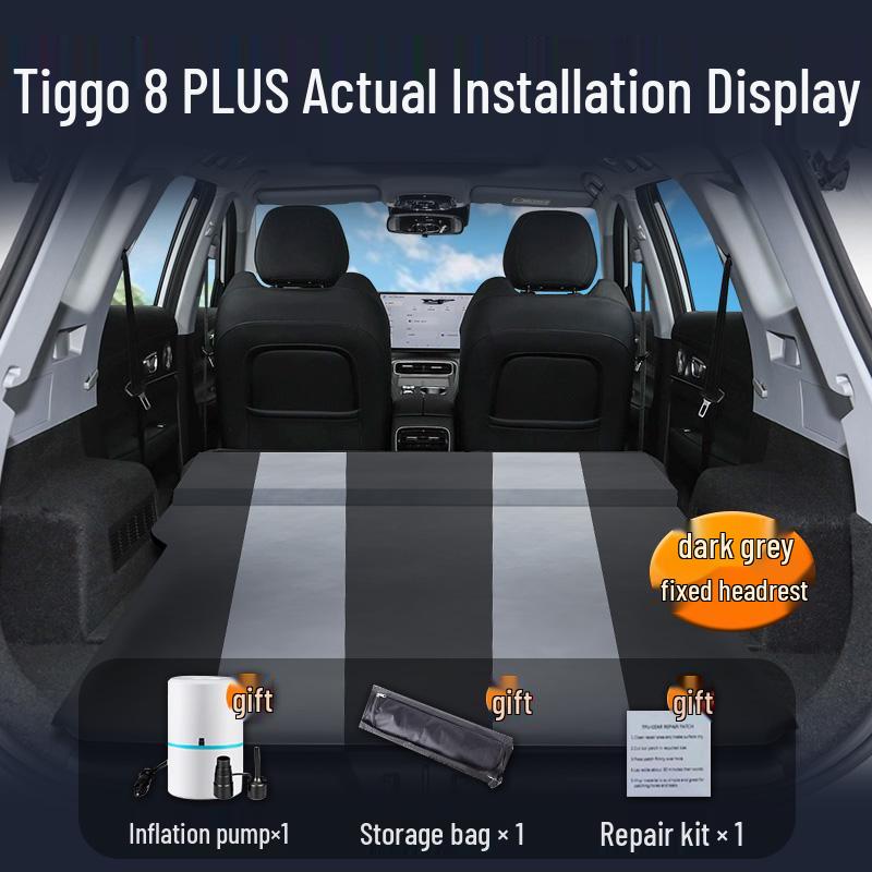 Pasuje do 25 modeli Chery Tiggo 8 Plus: Materac do łóżka samochodowego, Nadmuchiwany materac do bagażnika, Tylna poduszka powietrzna, Mata do spania w samochodzie.