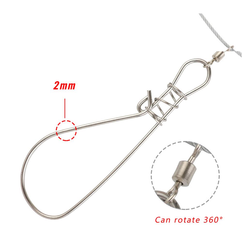 5m Snaps Fishing Lock Buckle for Giant Big Live Fish Tackle Accessories Stainless Steel Chain Stringer Float Sea Bass Lure Live Fish Lock belt