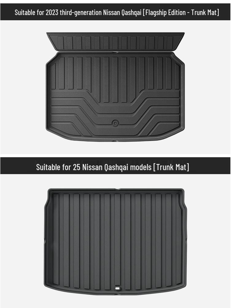 Eco-Friendly TPE Floor and Trunk Mats with Seat Back Cushion for 2021-2025 Nissan Qashqai