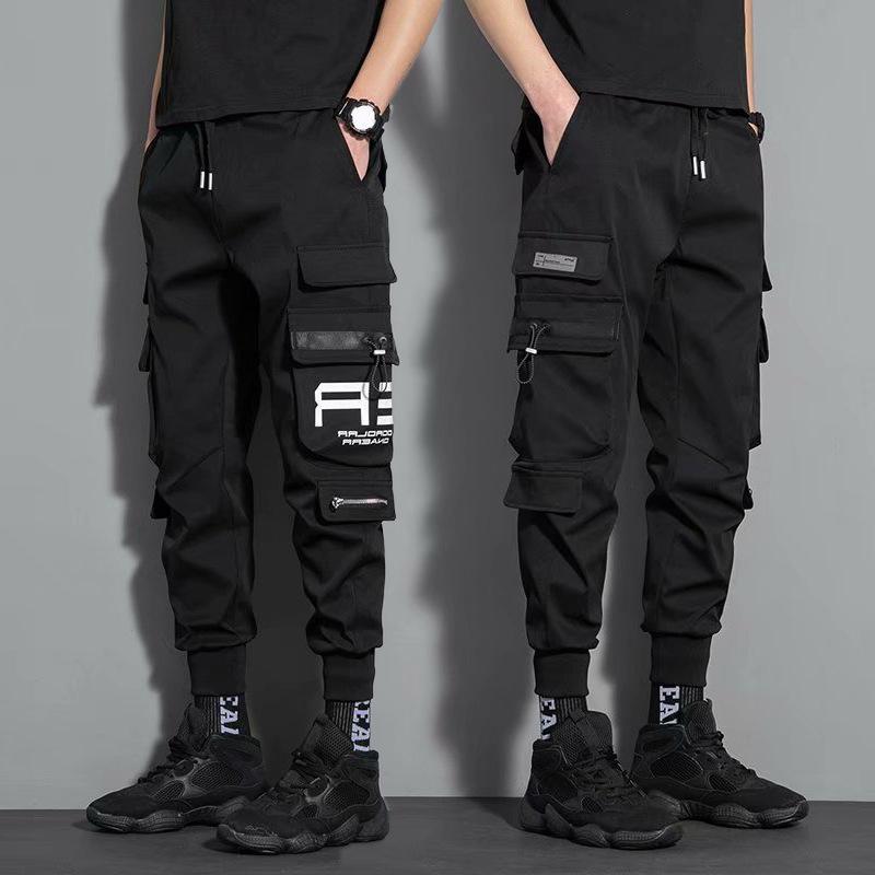 Classic Design Multi Pockets Cargo Pants Men's Casual Loose Fit Drawstring Cargo Pants Joggers For Spring Summer Outdoor