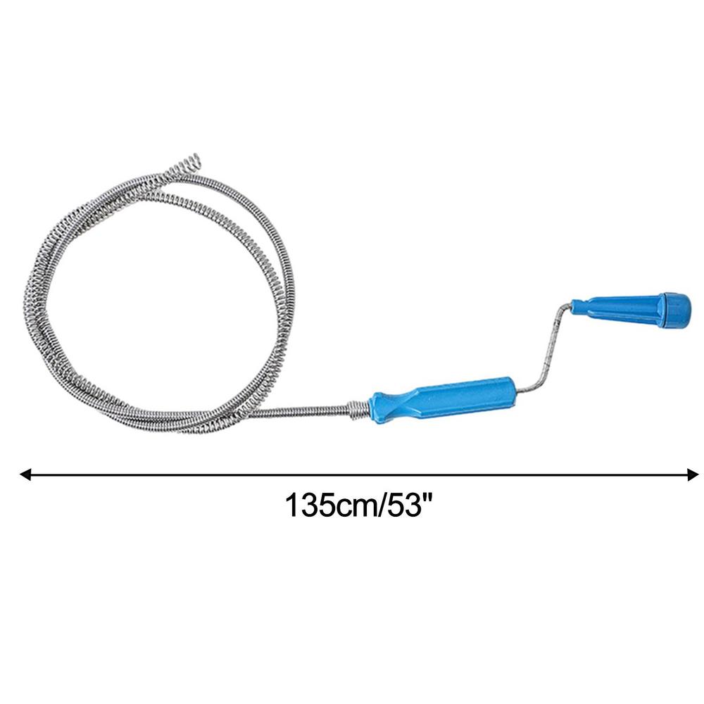 Hand Operated Sewer Cleaning Steel wire Plumbing Dredge Tools Drain Pipe Sink Hair Grime Remover Sink Toilet Cleaning Supplies