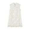 Qiu Shui Yi Ren Women's Stand-Collar A-Line Lace Dress