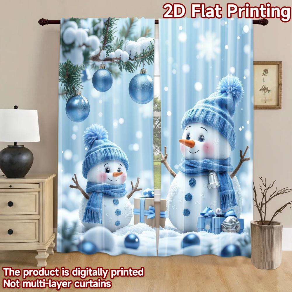2D Flat Photography Backdrop Photography Backdrop Christmas Snowmen and Gifts 100% Polyester Holiday Decorations Perfect for