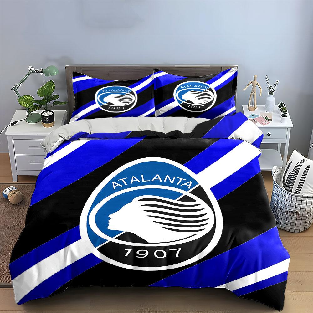 Set Biancheria da Letto Logo Atalanta Set Copripiumino Copripiumino Federe (1 * Copripiumino 2 * Federe, senza piumino)