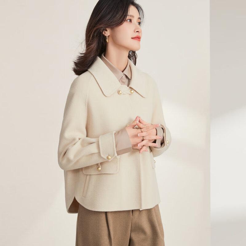 Women's 100% Sheep Wool Double-Sided Winter Coat
