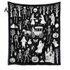 Cozy Bed Throw for Creative Adults Halloween DIY Coloring Blanket, Blanket with Ghost Patterns, Color Your Machine Washable Sofa Own And Kids,