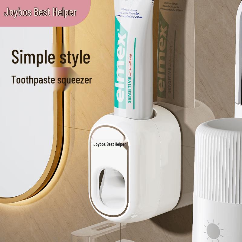 Punch-Free Wall-Mounted Automatic Toothpaste Dispenser
