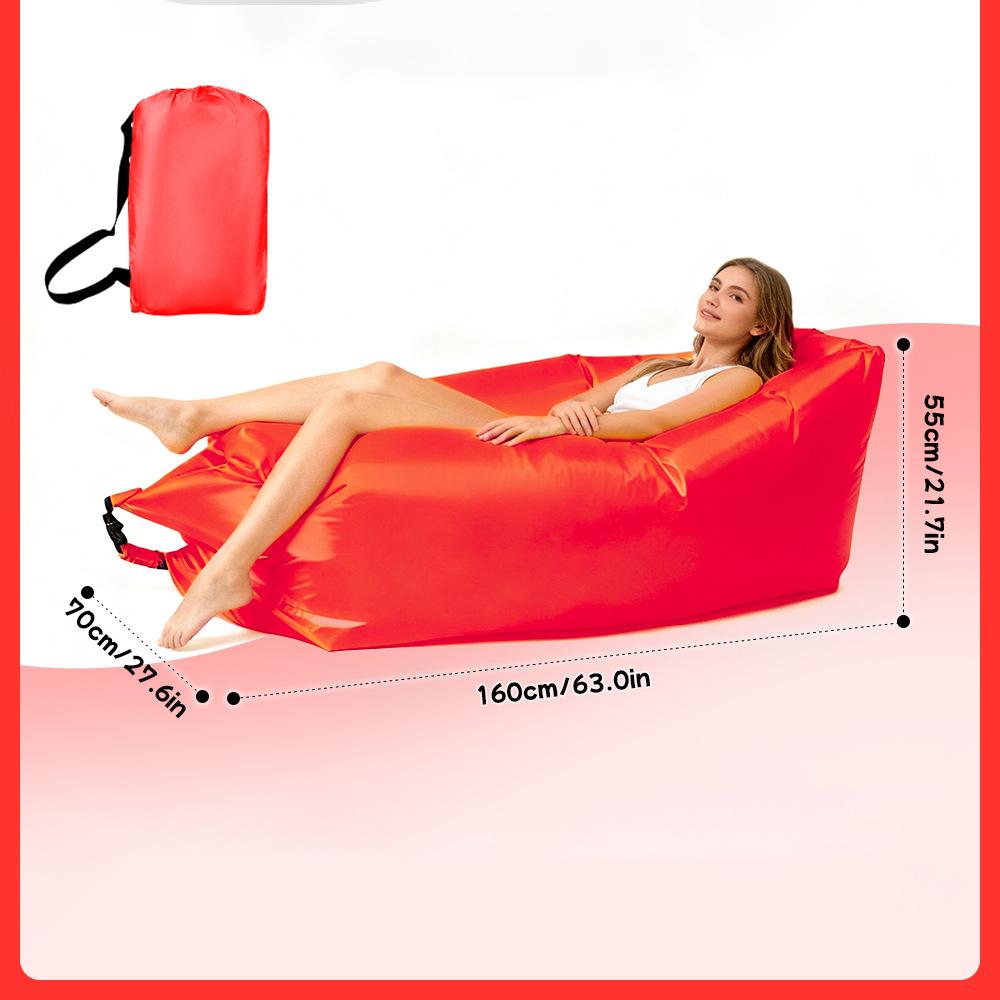 Multi Colored Single Lazy Inflatable Sofa Portable Outdoor Beach Air Sofa Bed Folding Camping Sleeping Bag for Comfortable Rest