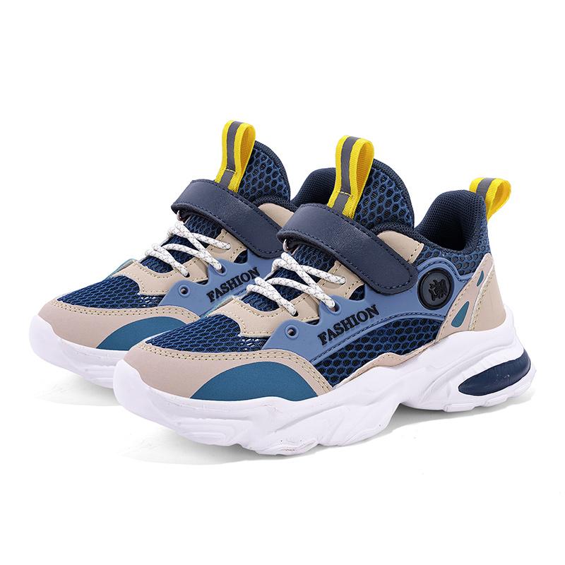 Sommer Jungen/Mädchen Hohl Mesh Fliegen Woven Velcro Ultraleicht Kinder Casual Sneakers