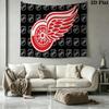 Detroit Red Wings Wall Tapestry Aesthetic Wall Hanging Printed Fabric Blanket Decorative Tapestries for Bedroom Living Room Home Decor