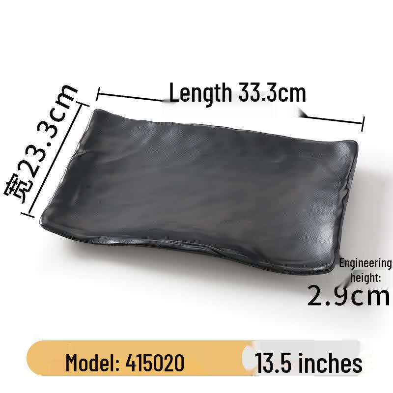 Japanese-Style Matte Melamine Double Compartment Serving Plate