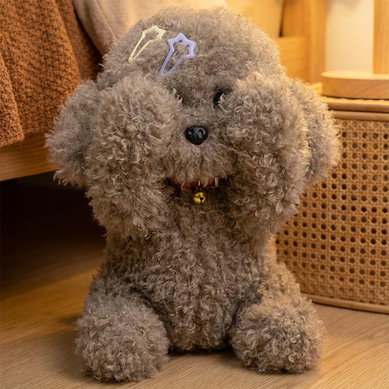 30cm 35cm 40cm Realistic Teddy Dog Lucky Simulation Dog Poodle Plush Toys Handmade Realistic Figure Toy Plush Stuffed Animals