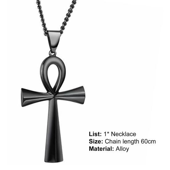 Men Necklace Exquisite Solid Color Sturdy Smooth Surface Stainless Decorative Good Workmanship Cross Shape