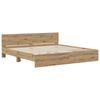 Bed Frame with Headboard Artisan Oak 200 x 200 cm