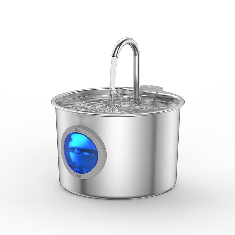 Stainless Steel Pet Water Dispenser: Automatic Flowing Design for Cats & Dogs
