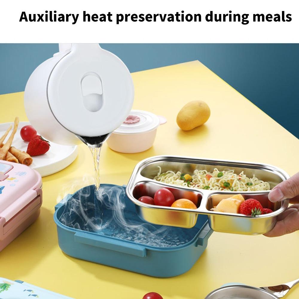 Lunch Box Termico a 3 Scomparti con Ciotola per Zuppa Contenitore per Alimenti Per Viaggio