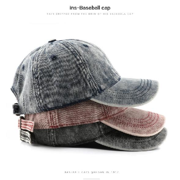 Women's Solid-color Plain Denim Baseball Cap, Suitable for Outdoor Activities, Provides Sun Protection and Shade