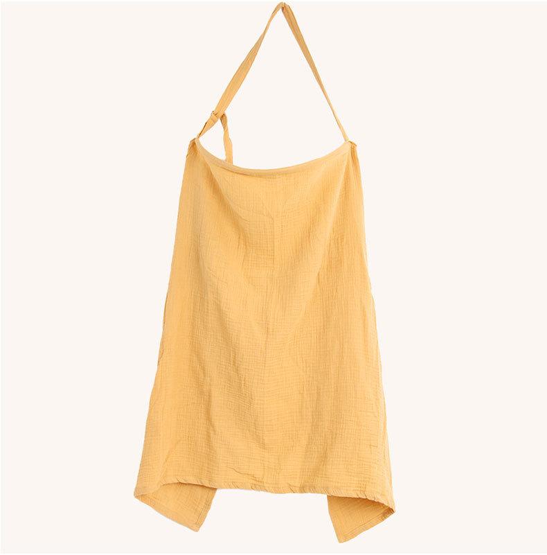 

Nursing Towels for Going Out, Breathable Cotton Gauze Fig Leaf, Feeding Adjustable Nursing Shawls, Covers, Anti-light жовтий
