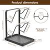 Pot Lid Storage Rack Kitchen 2 Layer Pot Cover and Pan Organizer Cutting Board Spatula Holder with Removable Drip Tray