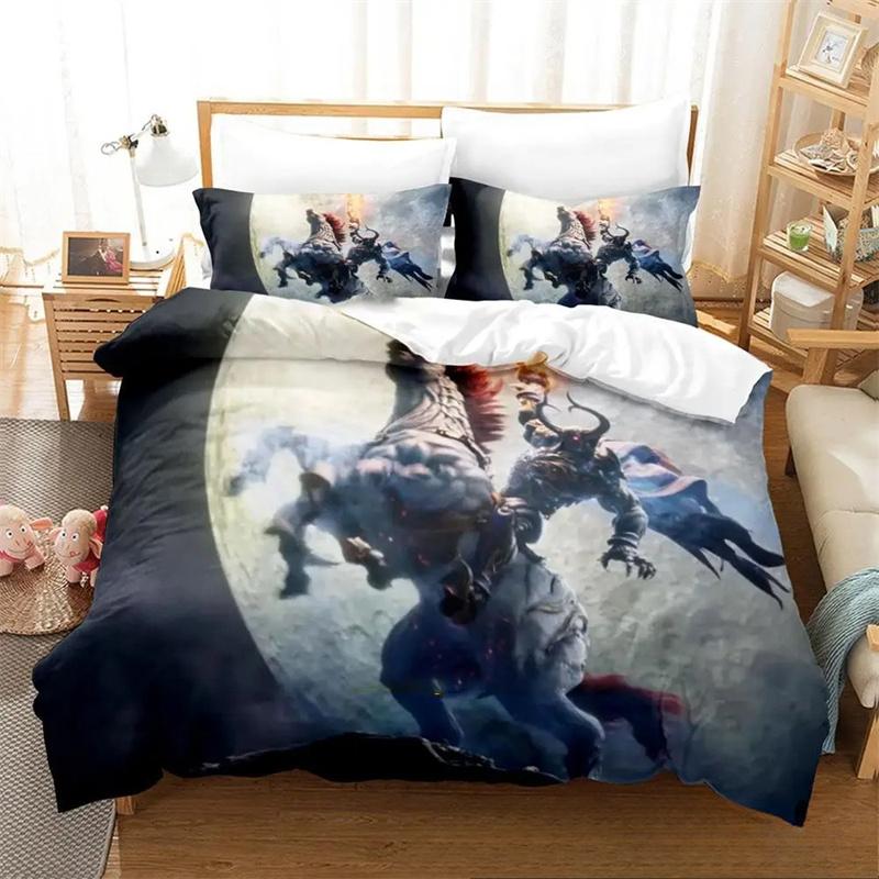 3D Print Game Crisis Core Final Fantasy VII Bed Set Quilt Cover Pillowcase,King Queen Twin Size Boys Girls Adults Bedding Set