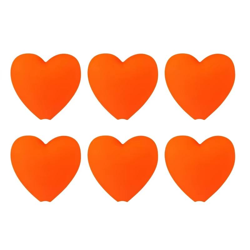 6pcs/set Knitting Needle Point Protectors Point Needle Stoppers Heart Shaped Stitches Stoppers Needle Caps Knitting Accessories