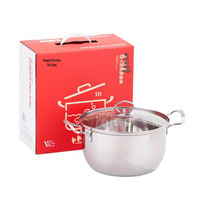Stainless Steel Double-Handle Soup Pot
