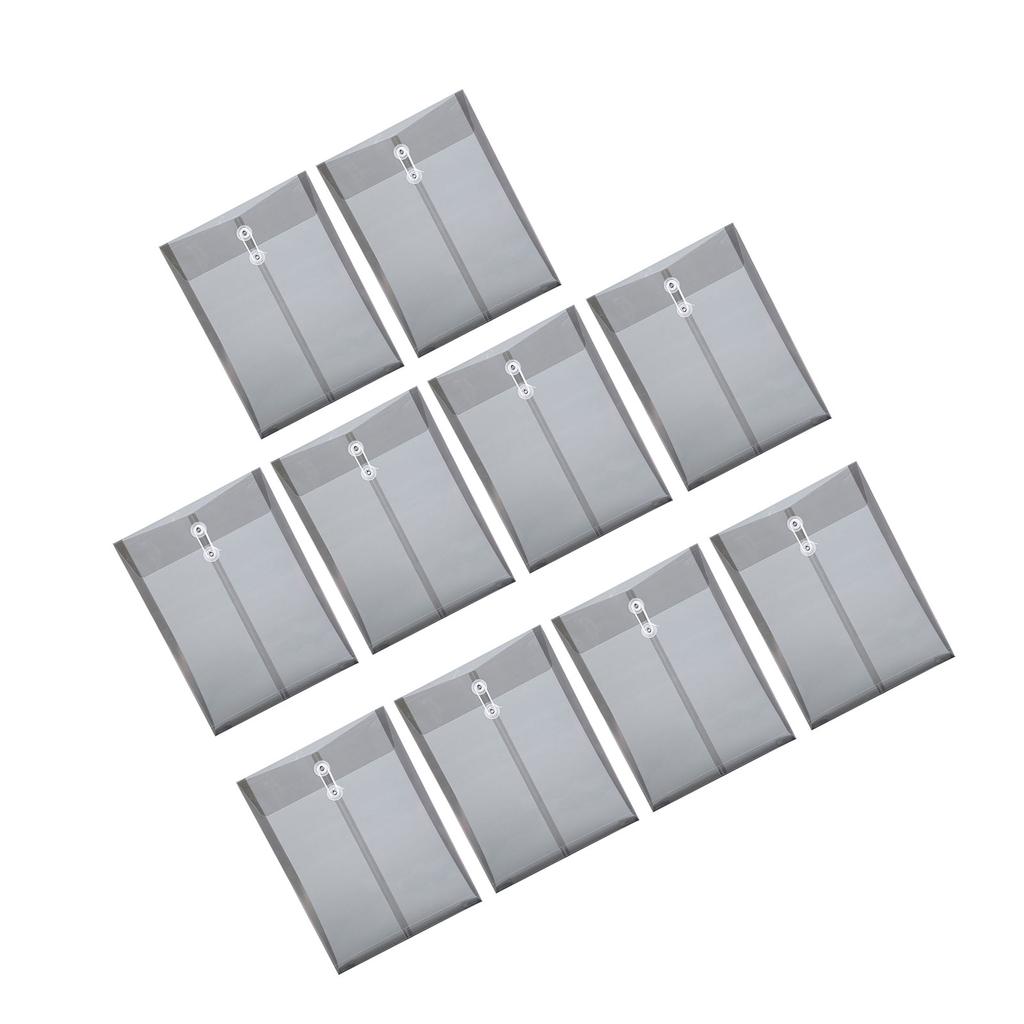 10Pcs Legal Size Envelopes with String Closure Expandable File Pouches Top Load File Folder Document Organizers Bag