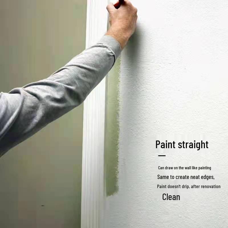 Color Separation Brush for Walls & Ceilings, Wooden Handle, No-Shed Design
