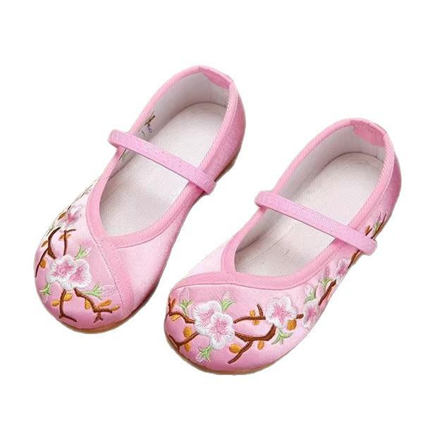 Scarpe Hanfu Ricamate per Bambini - Stile Tradizionale Cinese per le Celebrazioni del Nuovo Anno